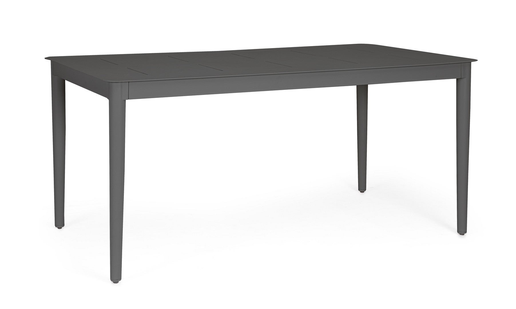 Stół aluminiowy z automatycznym rozkładaniem, 160x90 cm, antracytowy, do stosowania wewnątrz i na zewnątrz.