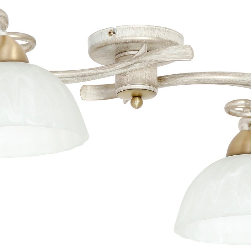 Lampa wisząca Aurora kremowy mat-złota patyna-biała 2xE27x15W metal wym:20x78x26cm IP20 Luminex