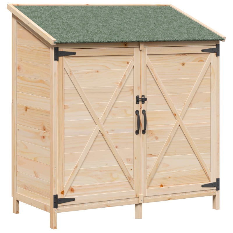 Domek Ogrodowy Drewniany 106x56 cm Naturalny