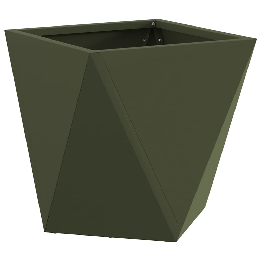 Donica Zielony oliwkowy 30 x 30 x 30 cm Stal