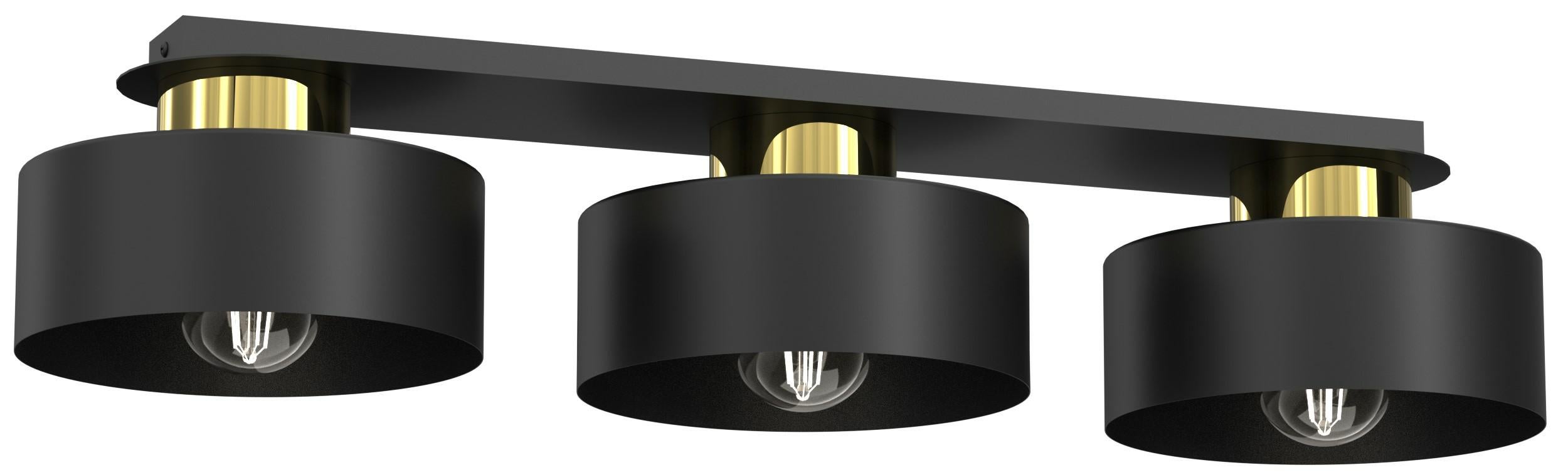 Lampa wisząca Marti czarny mat-złoty połysk 3xE27x15W metal wym:14x68x20,5cm IP20 Luminex