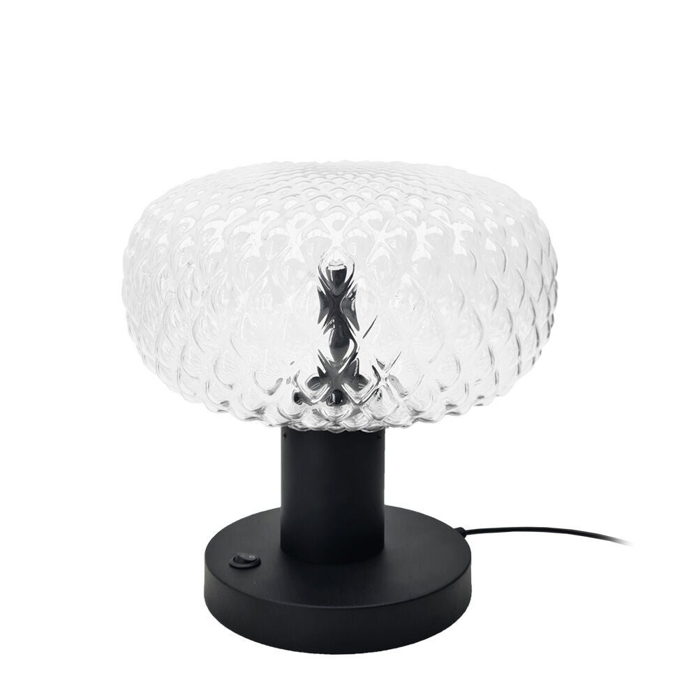 Lampa stołowa czarna z przezroczystym szklanym kloszem Tanpo 1xG9 2.5W 2034 Shilo