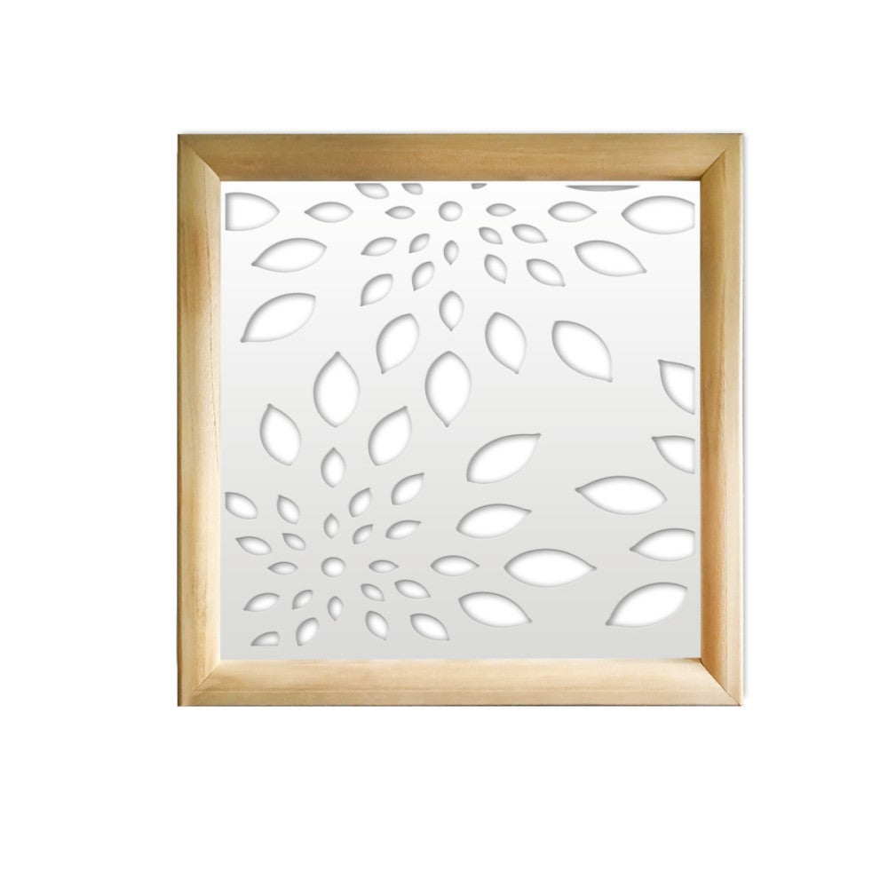 FAJERWERKI - Kwadratowe moduły dekoracyjne z drewna i PCV - Rozmiar 73x73 cm - Grubość 64 mm - Kolor wewnętrzny BIAŁY