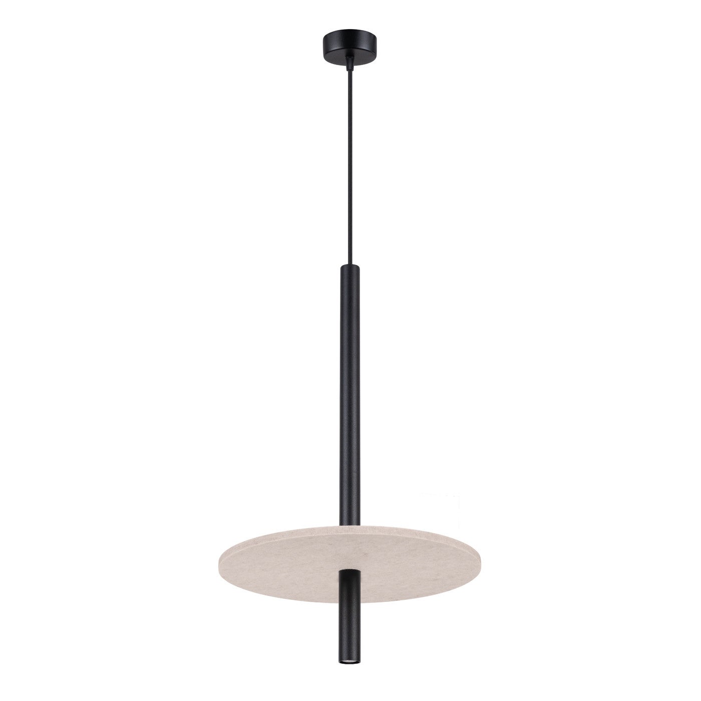 Lampa wisząca Sollux Lighting FELTRO 1 czarna/beżowa