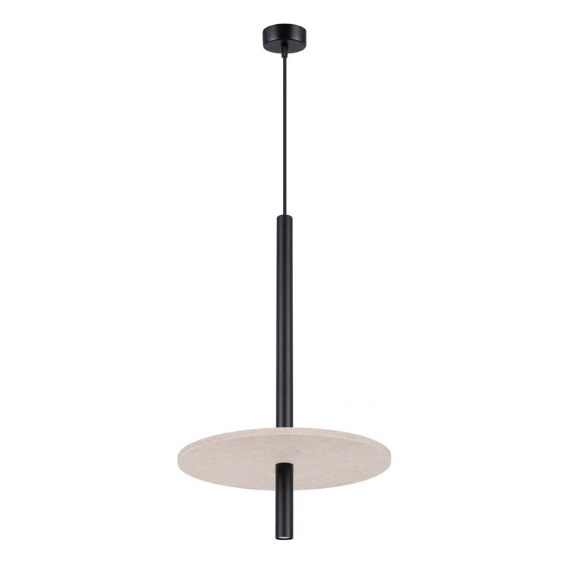 Lampa wisząca Sollux Lighting FELTRO 1 czarna/beżowa