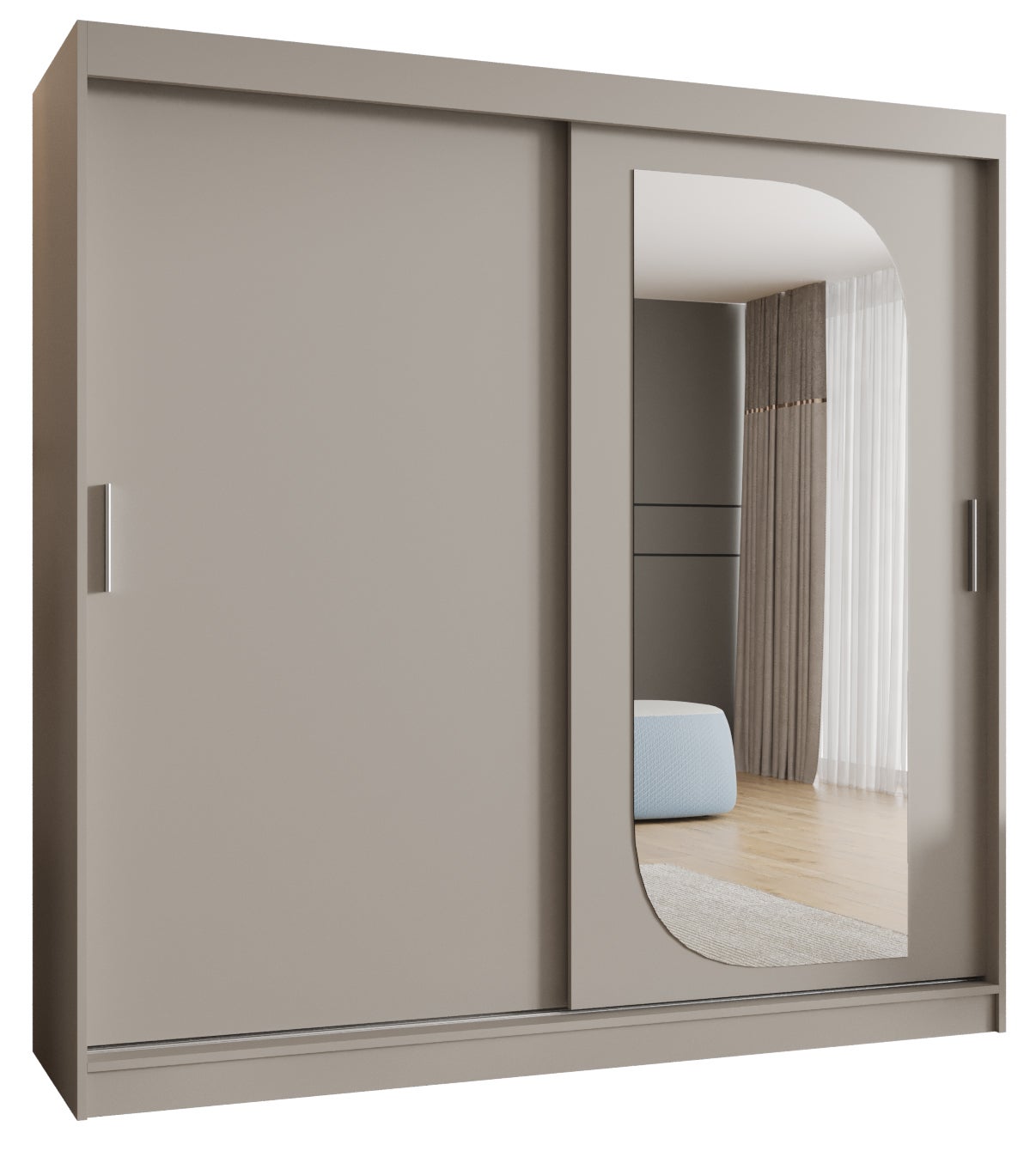 Szafa przesuwna garderoba LUCY 200 x 62 x 200 cm Kaszmir
