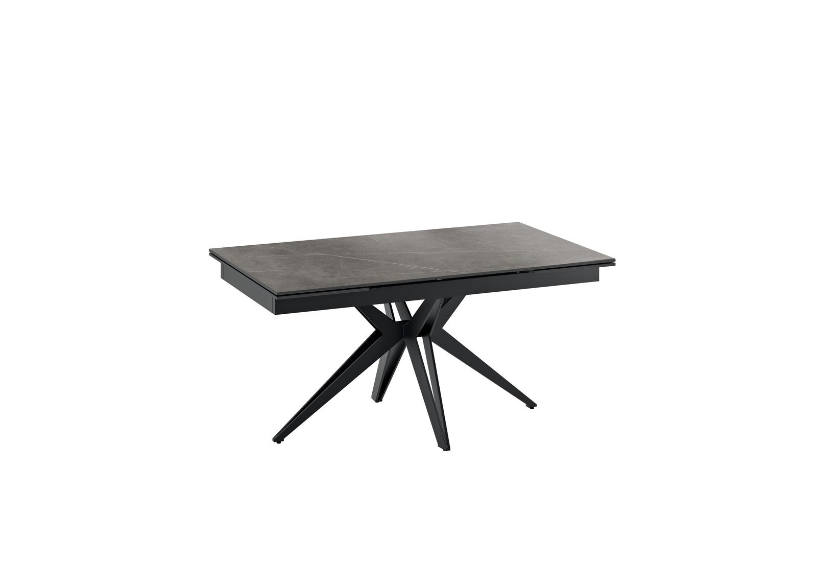 Table extensible gris-noir 90 cm x 160-240 cm H. 76 cm
