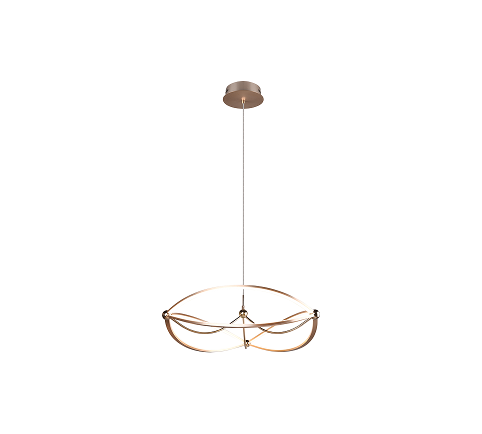 Lampa wisząca LED CHARIVARI złoty Trio 321210108