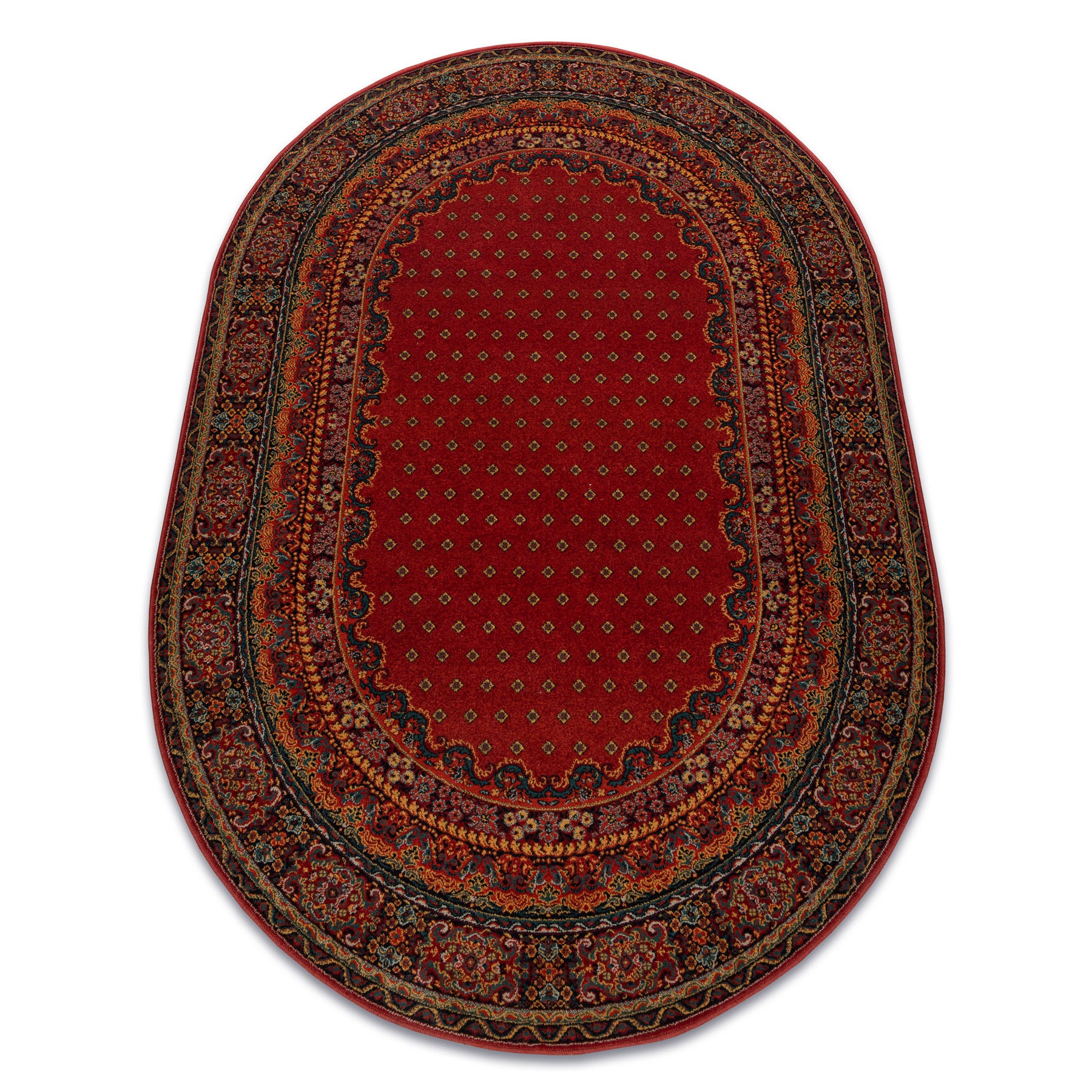 Dywan wełniany POLONIA owal BARON burgund 170x235 cm