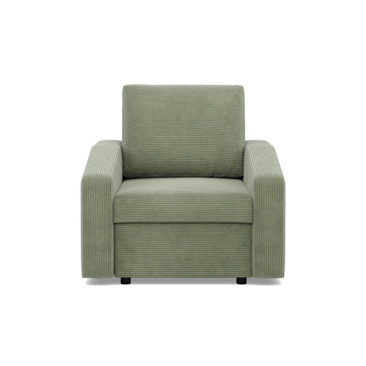 Fotel do salonu, BLOM, sztruks, 83x92x92 cm, oliwkowy | TYLETEGOTU
