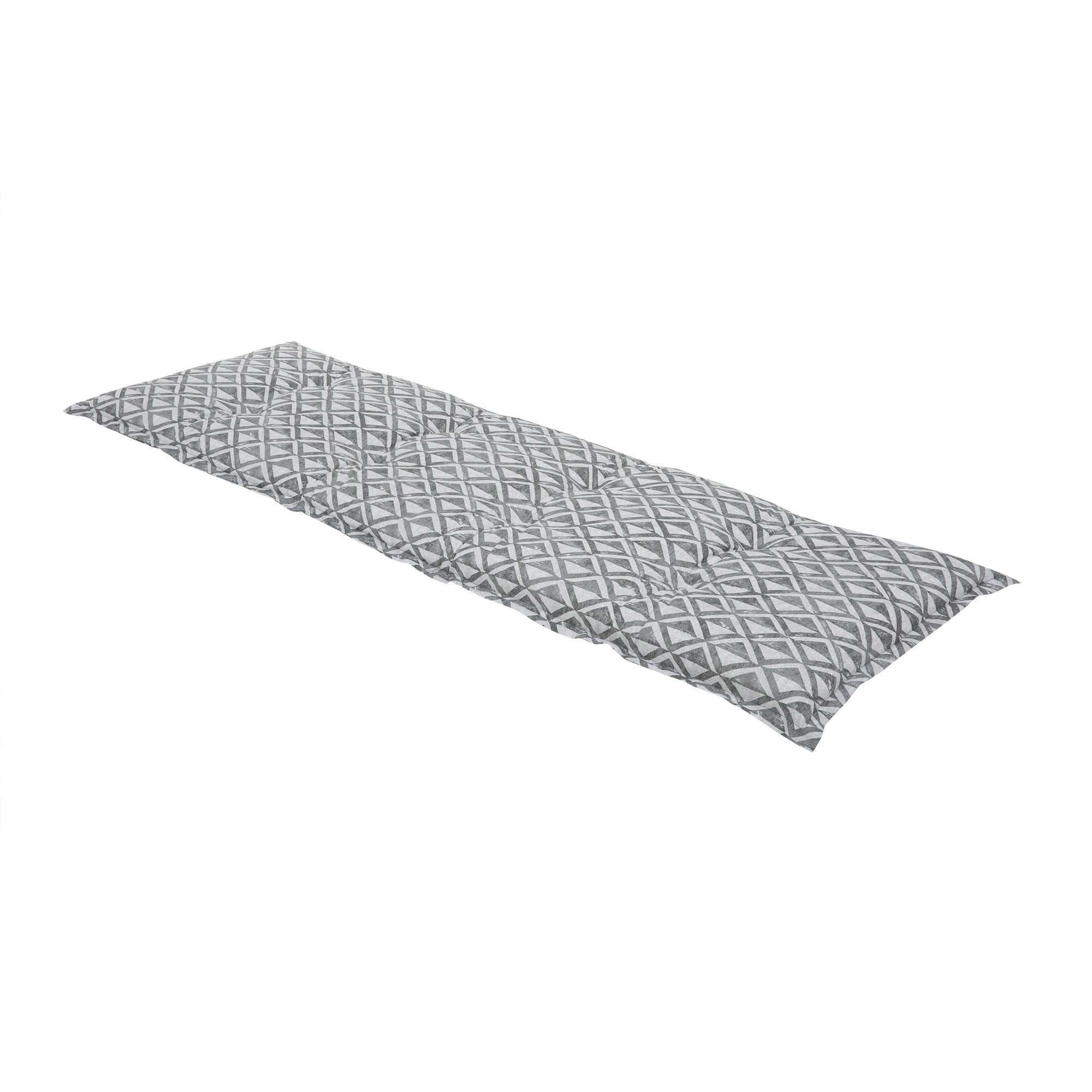 Poduszka na ławkę 150 cm geometryczny jasnoszary PATIO