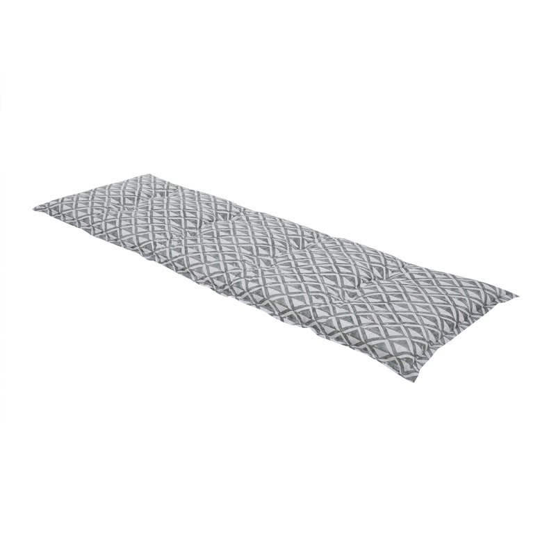 Poduszka na ławkę 150 cm geometryczny jasnoszary PATIO
