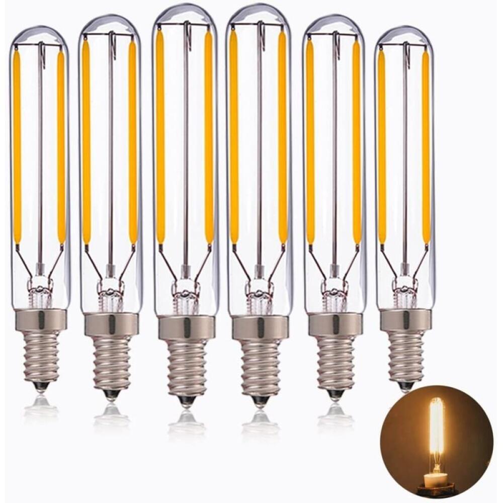 Żarówki LED rurowe 2W, trzonek T20/T6, do lamp wiszących LED Edison, odpowiednik 20W, ciepłe białe światło 2700K, opakowanie 5 szt.