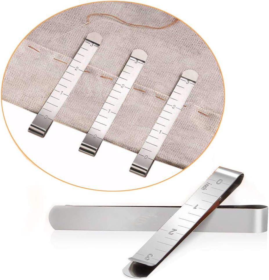 Zestaw 20 klipsów ze stali nierdzewnej do obszywania brzegów, linijka 7,6 cm (3 cale), akcesoria do pikowania Wonder Clips, akcesoria i klipsy