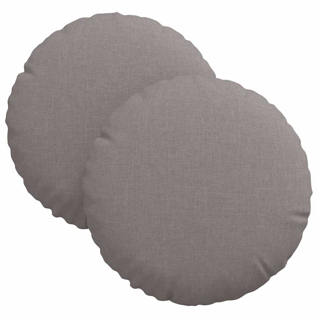 Poduszki na siedziska 2 pcs Ciemnoszary Ø30 x 13 cm tkanina