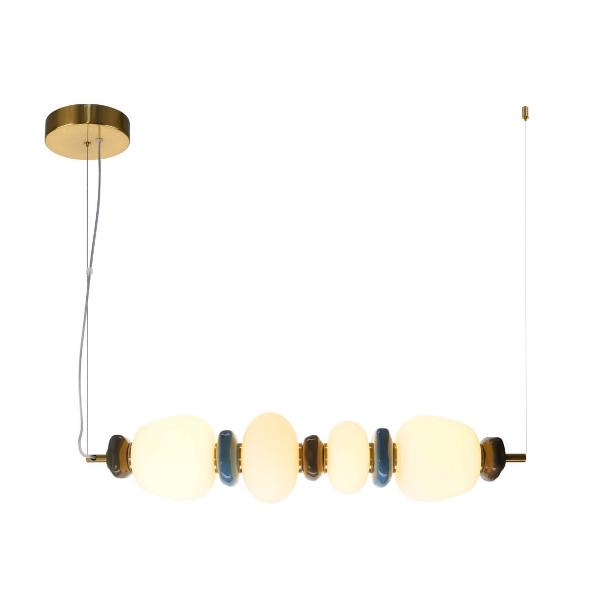 Lampa wisząca EVANS LED 22W Ciepła biel 2560lm złota wym: 129 x 71 x 17 cm Italux