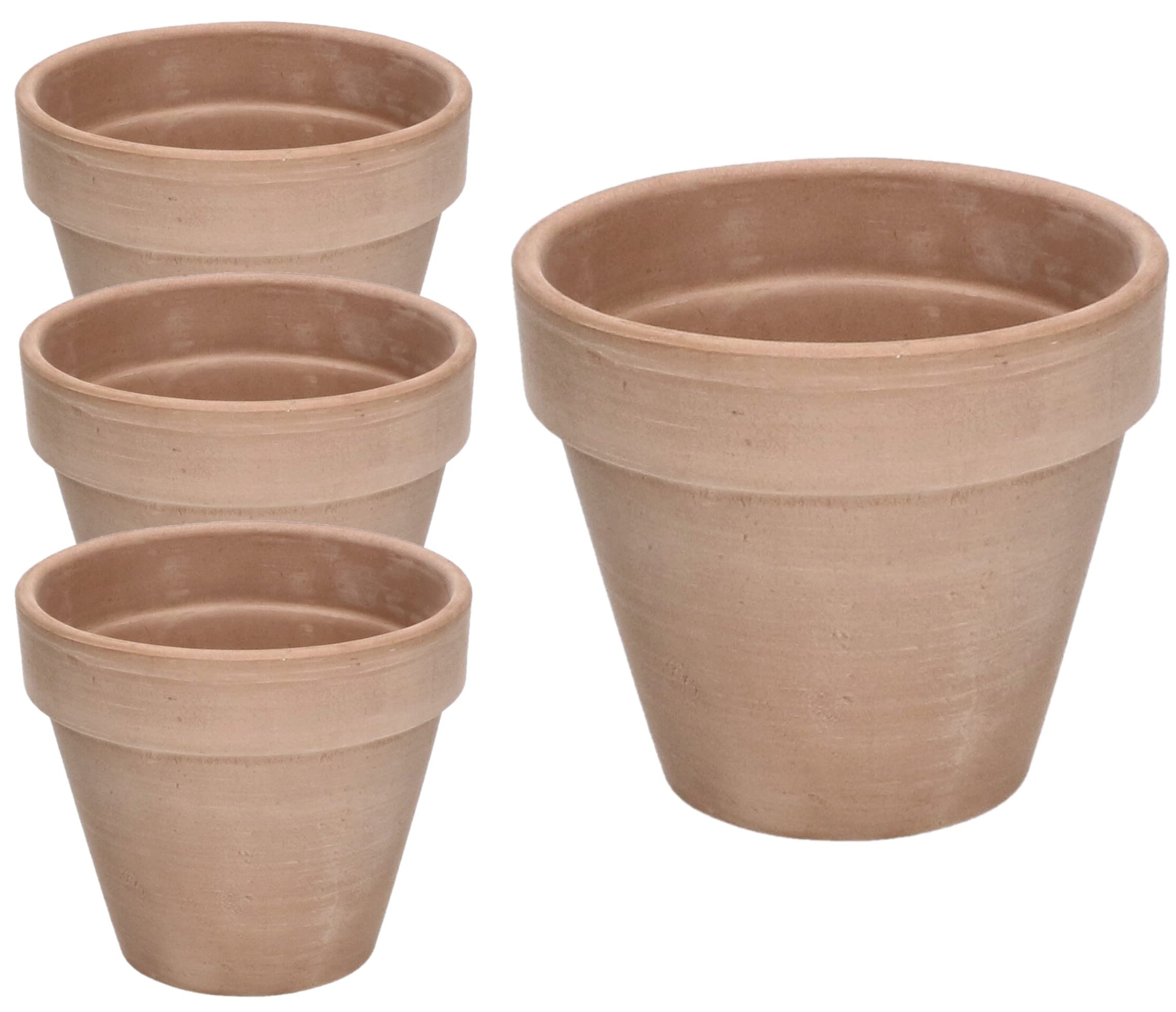 4x doniczka gliniana 13 donica ceramiczna terakota - KOTARBAU
