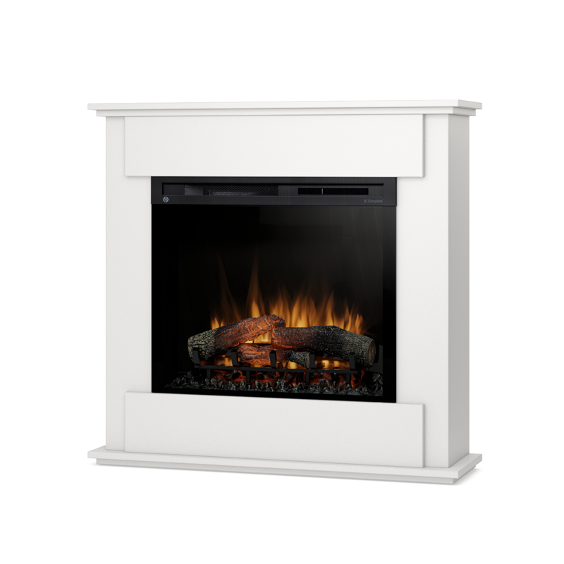 Kominek elektryczny wolnostojący 28" XHD grzewczy 1400W LED biały Warmtec Fonte