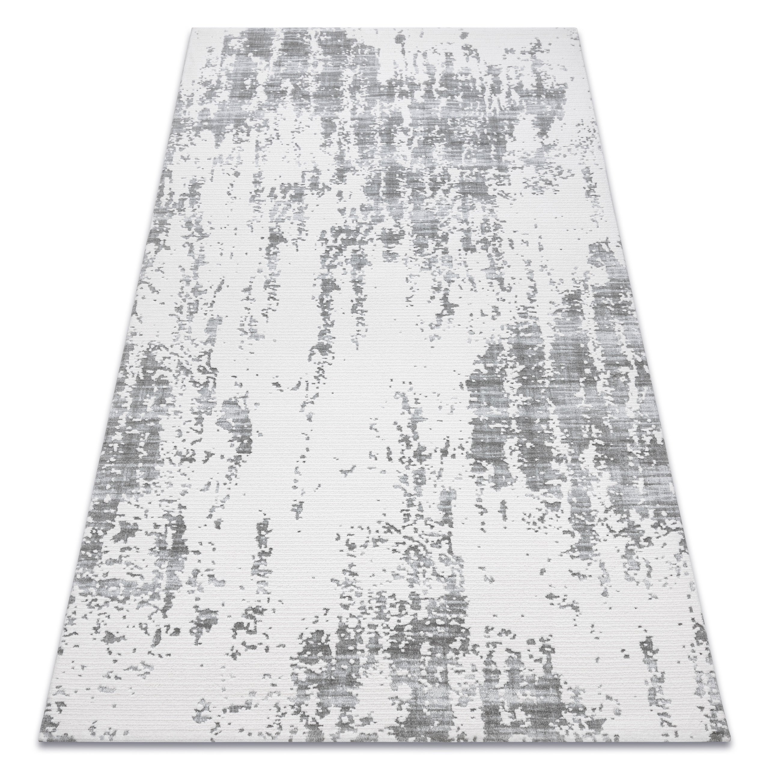 Dywan AKRYL USKUP Beton 9484 kość słoniowa / szary 80x300 cm