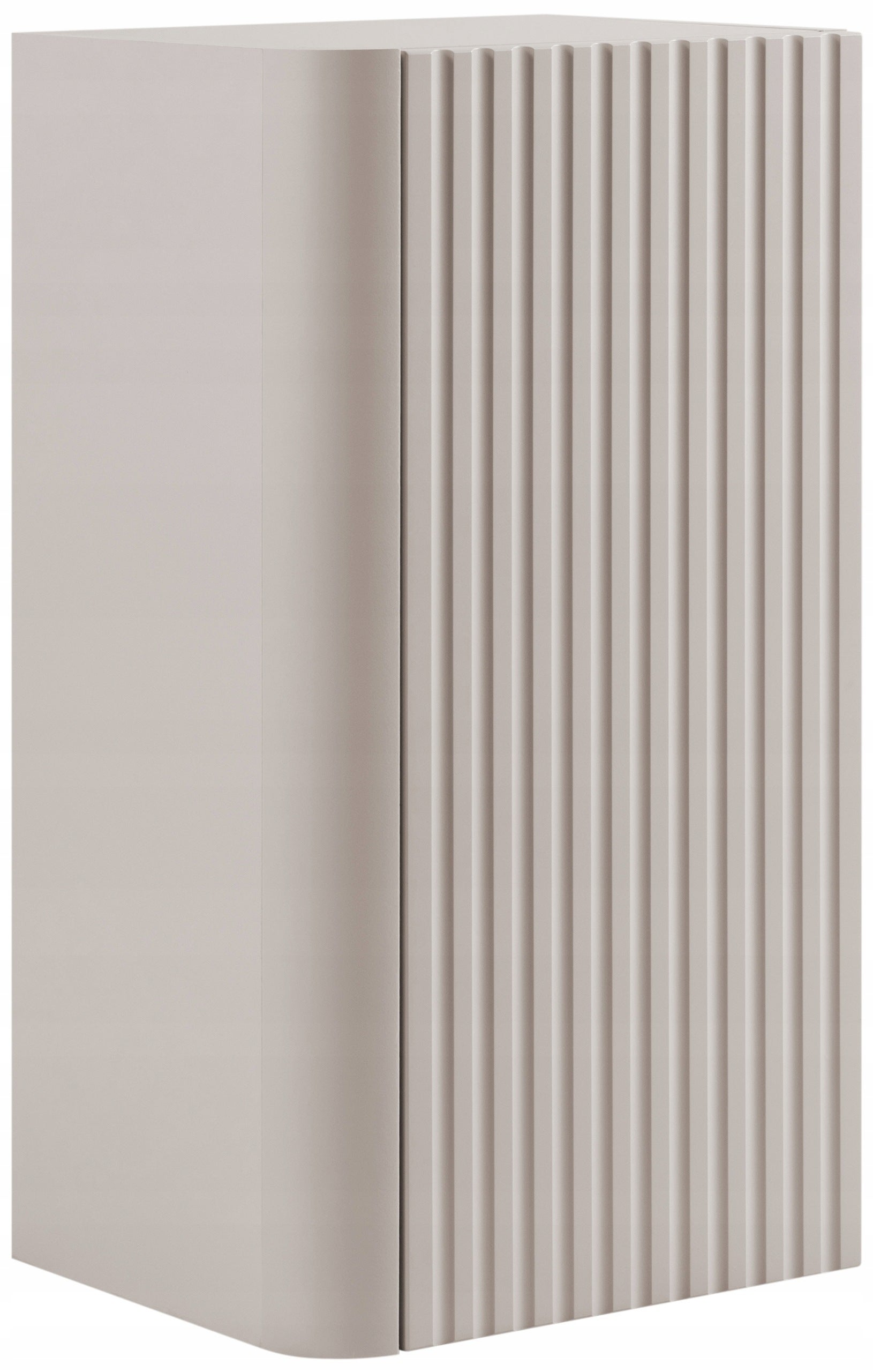 Półsłupek łazienkowy LINEA 35 cm kaszmir ryflowany wiszący Push to Open