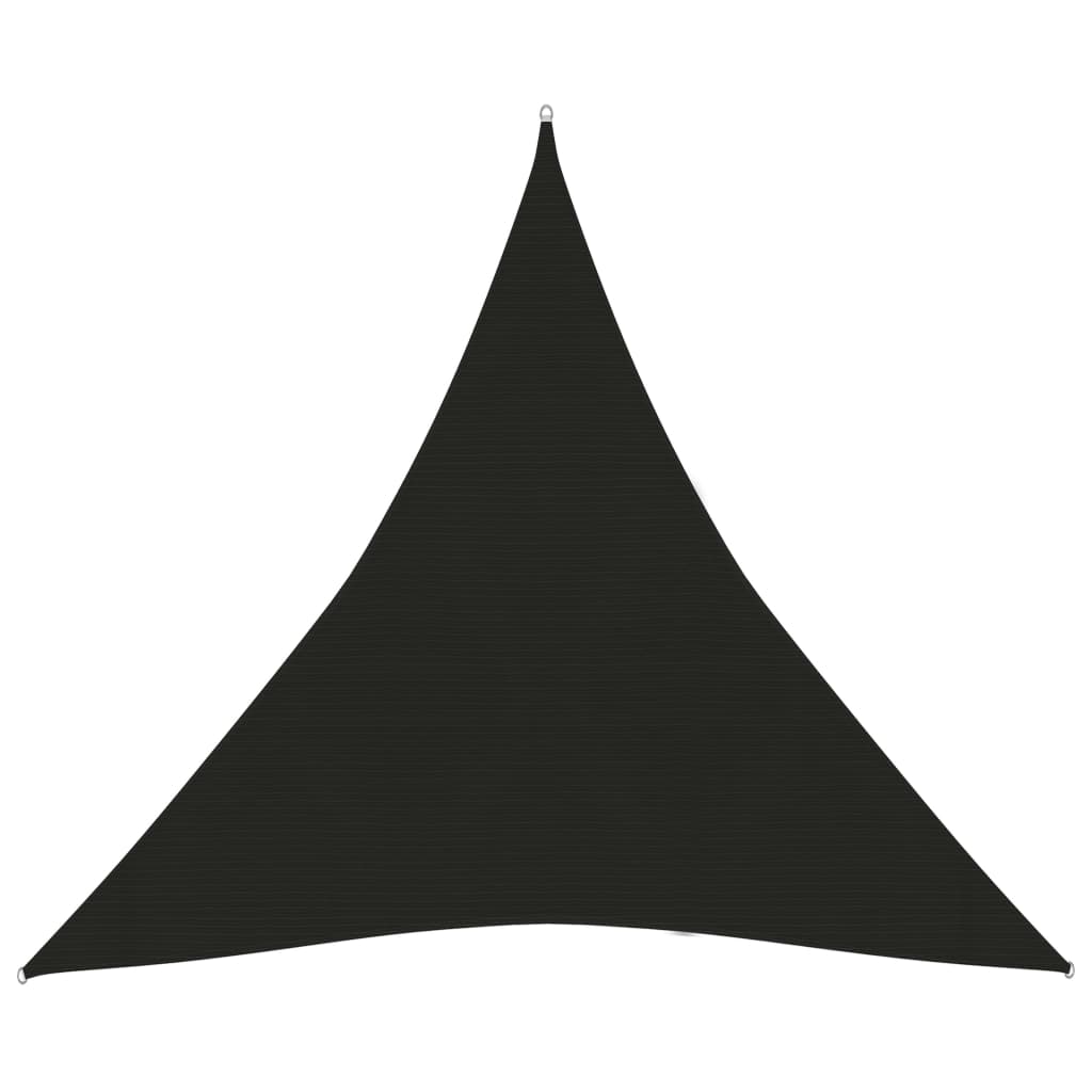 Czarny żagiel przeciwsłoneczny 160 g/m² 3 x 3 x 3 m z HDPE do ogrodu, tarasu lub balkonu