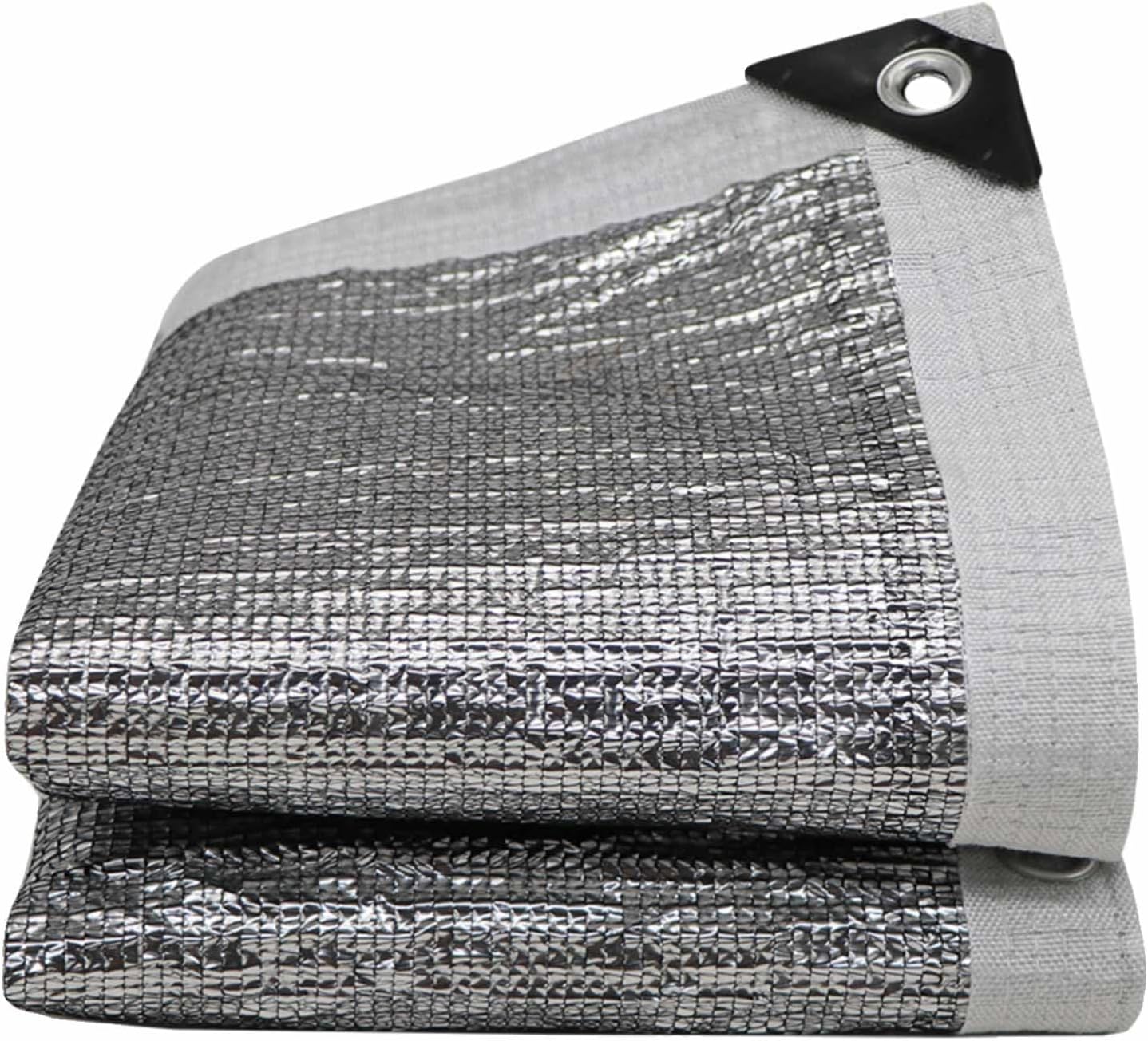 Tkanina zacieniająca z aluminium o 99% odblasku - Parasol ogrodowy z siatką - 2 x 5 m siatki zacieniające z tkaniny
