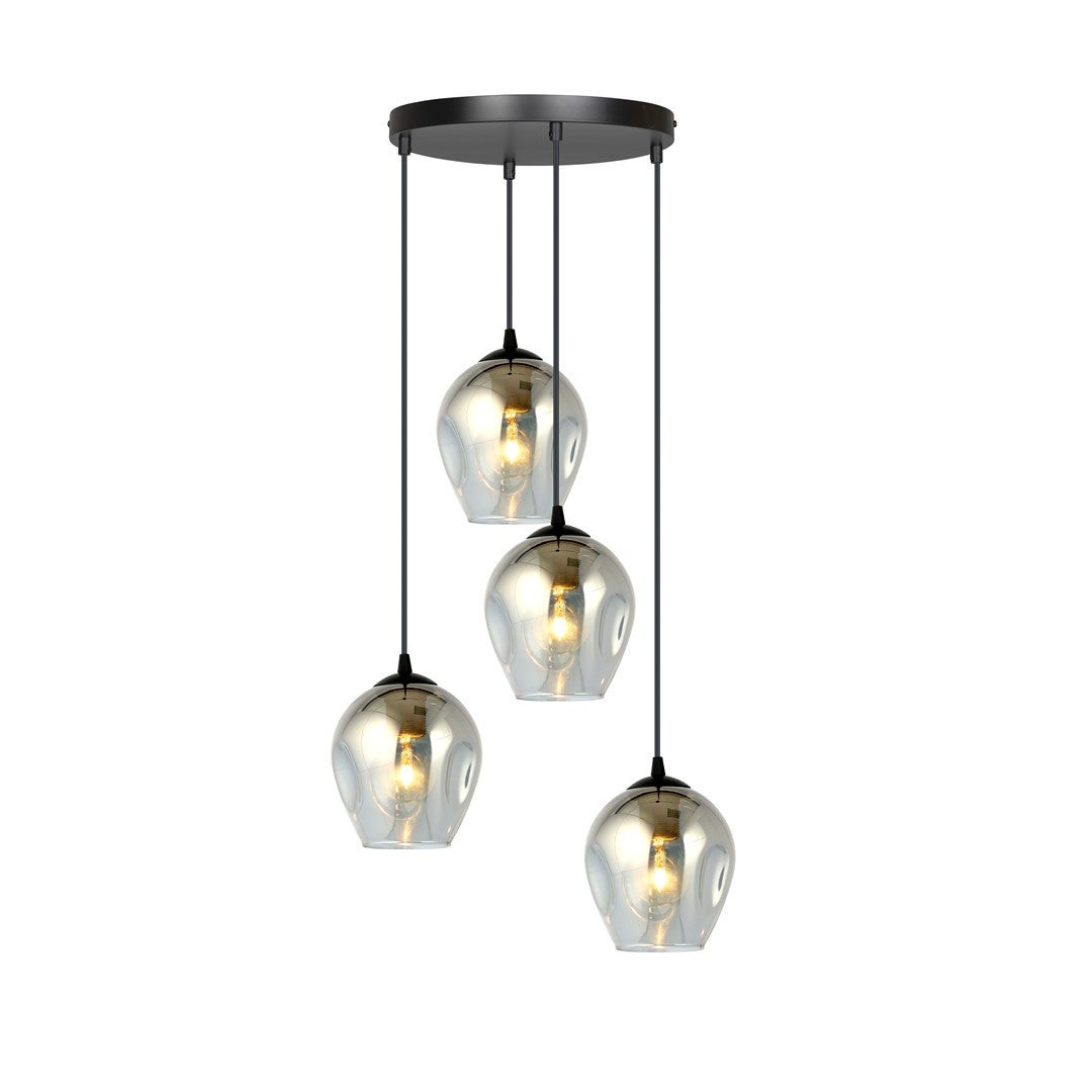 Żyrandol Emibig 4xE27 40W ISTAR 4 PREMIUM BL/GRAFIT 680/4PREM