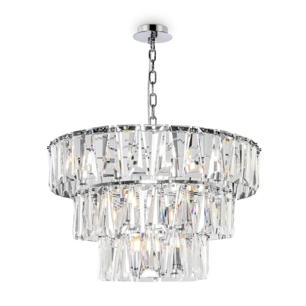 Lampa wisząca kryształowa chrom Puntes Maytoni MOD043PL-18CH