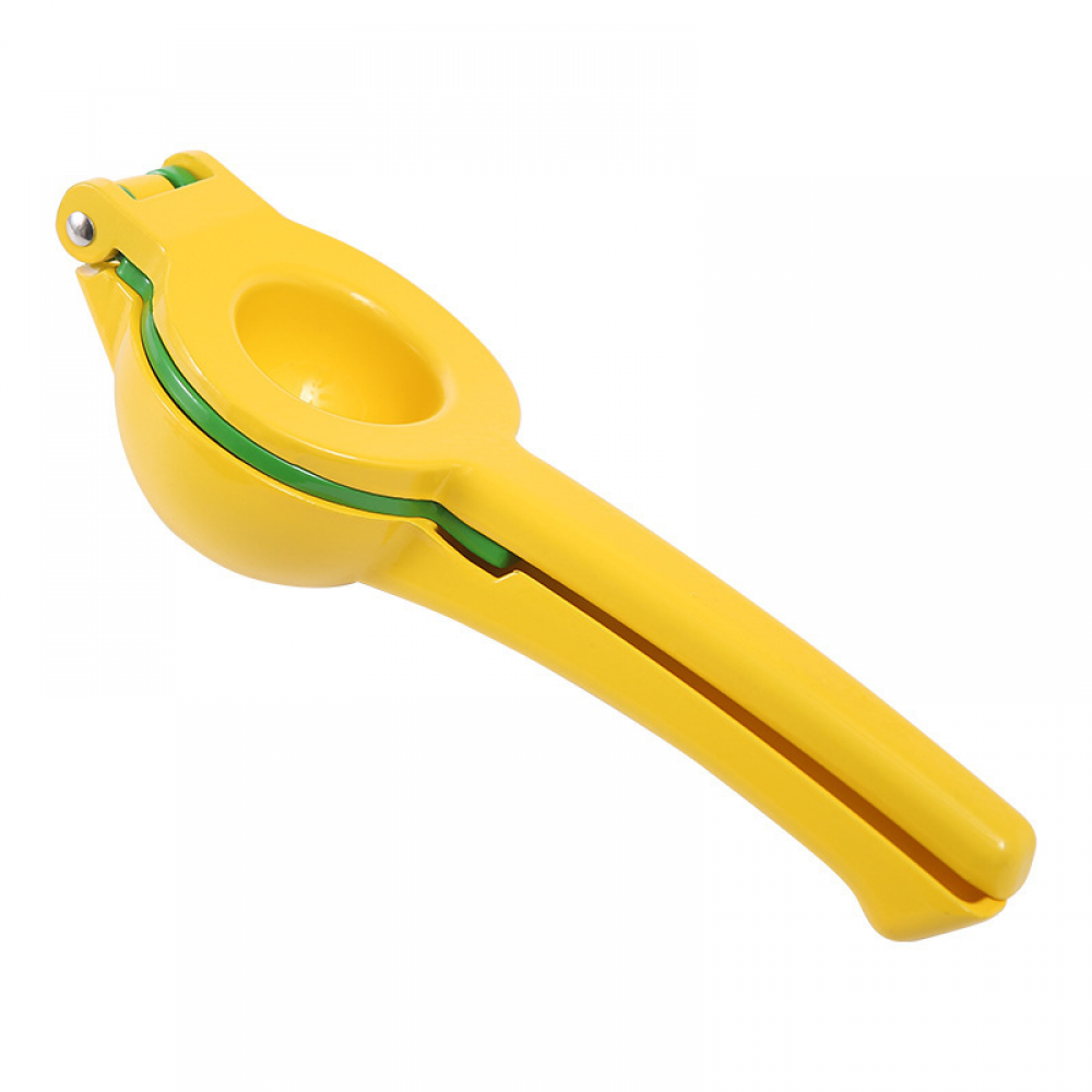Ręczna wyciskarka do cytrusów z metalu 2 w 1, wyciska do ostatniej kropli, ergonomiczna, łatwa w użyciu, żółta