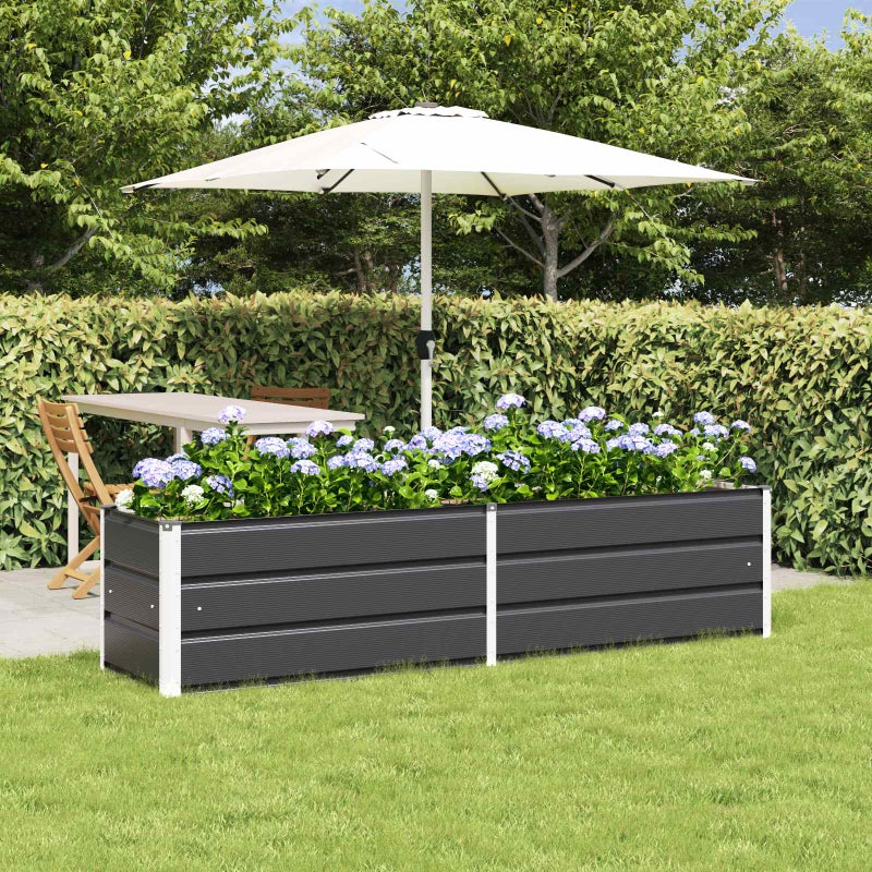 Donica Antracyt 195 x 50 x 45 cm Stal Galwanizowana vidaXL