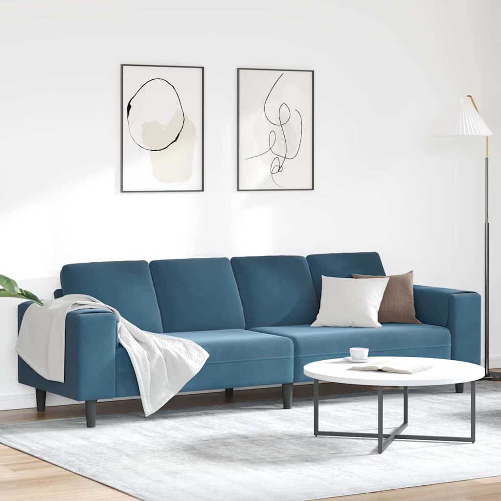 Sofa do salonu Niebieski 250 x 77 x 76 cm vidaXL