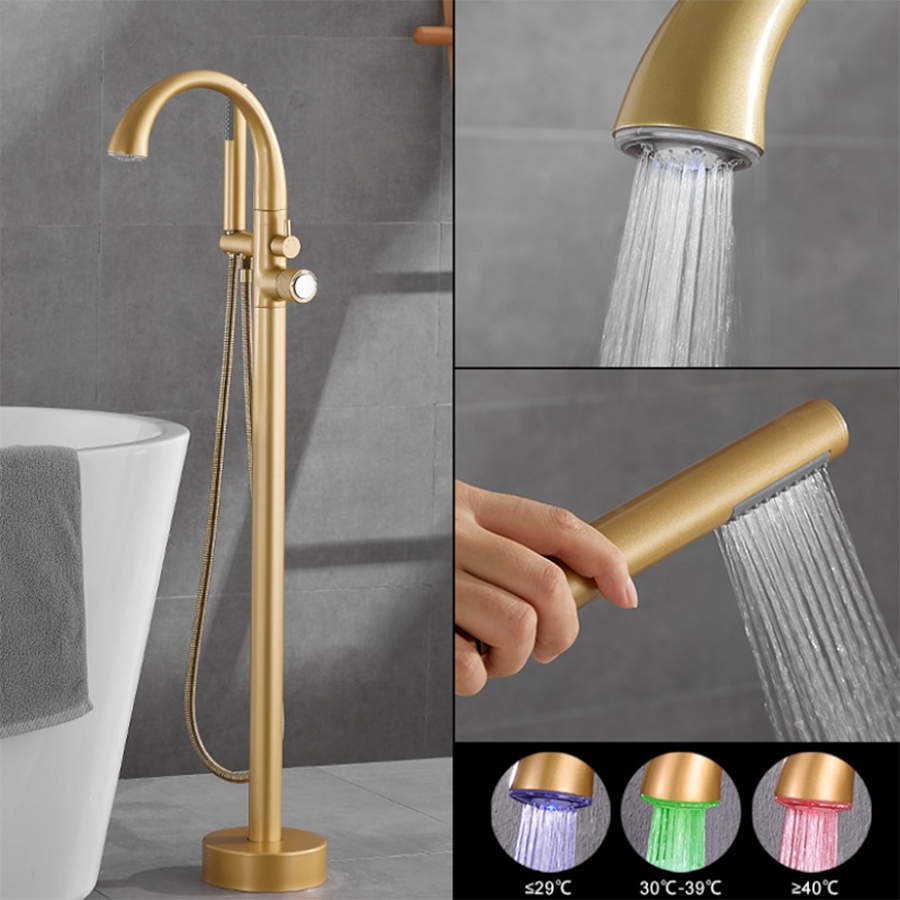 Bateria wannowa stojąca LED, Deep brąz