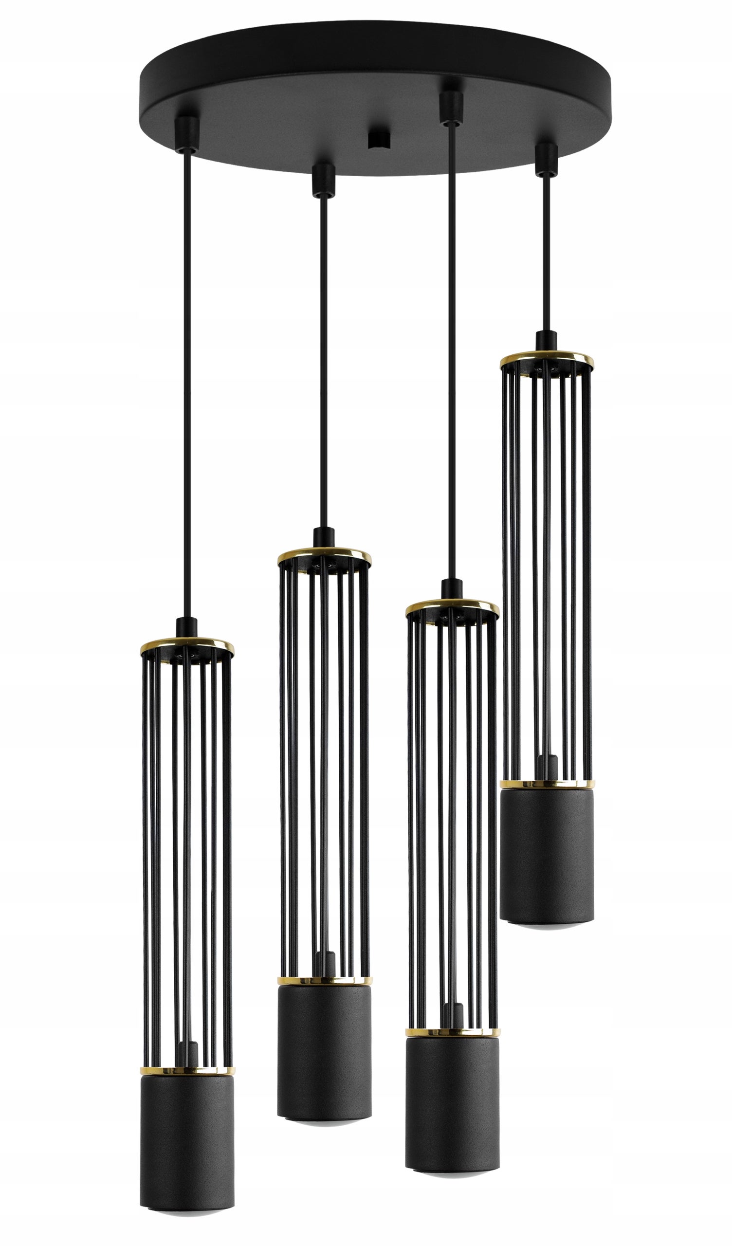Lampa sufitowa wisząca Light Home LH Aria 4x GU10 okrągły czarny/złoty