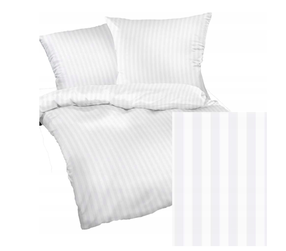 Kam-Pol komplet pościeli zakład pasek 1 cm 200x200 + 2x70x80