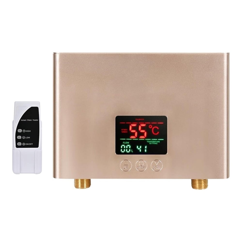 Przepływowy elektryczny podgrzewacz wody 3000W 220V, idealny do łazienek i kuchni (Gold)