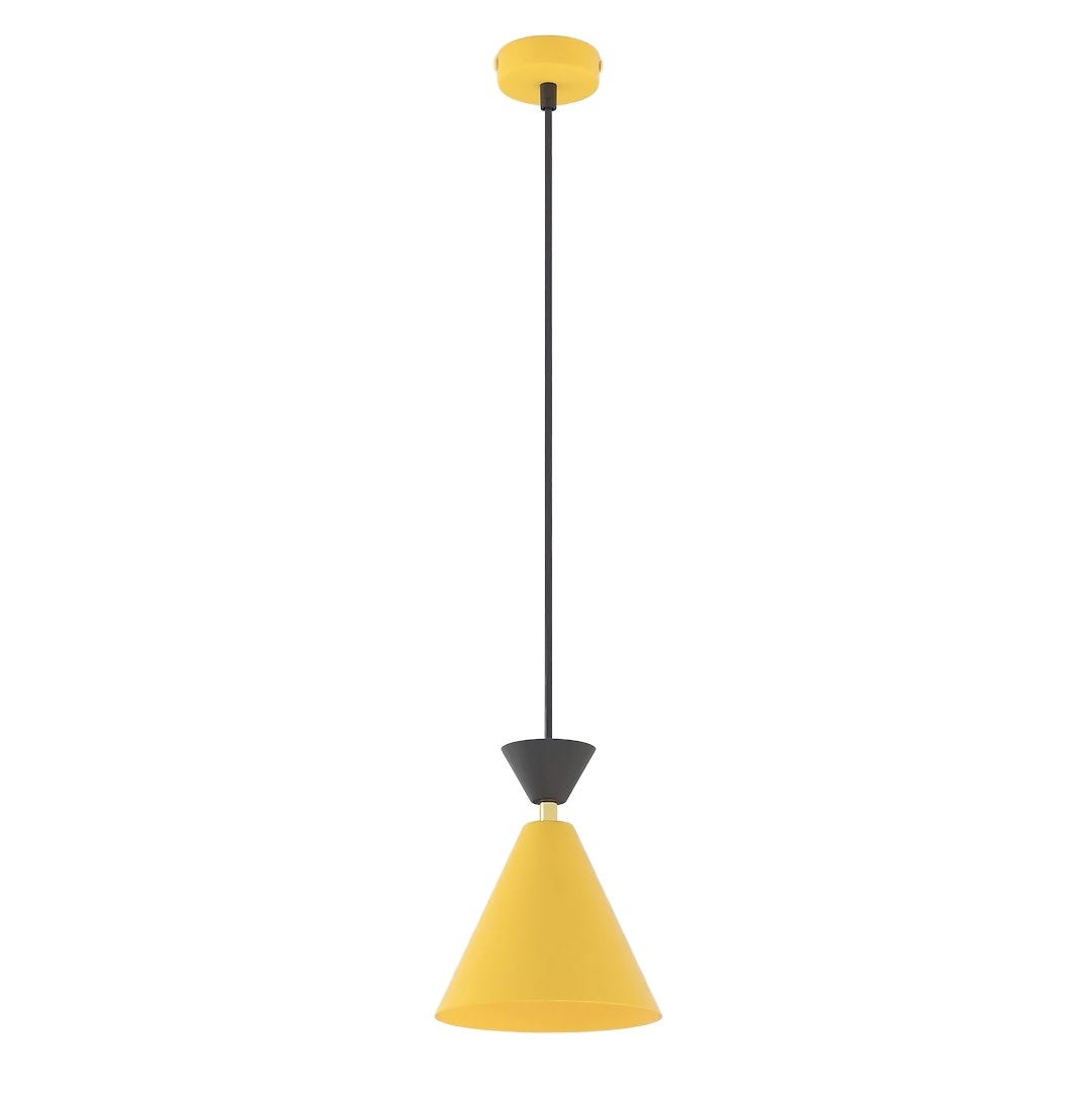 Lampa wisząca dekoracyjna pomarańczowo-czarna stożkowy klosz 1xE14 10W KLEVER Emibig