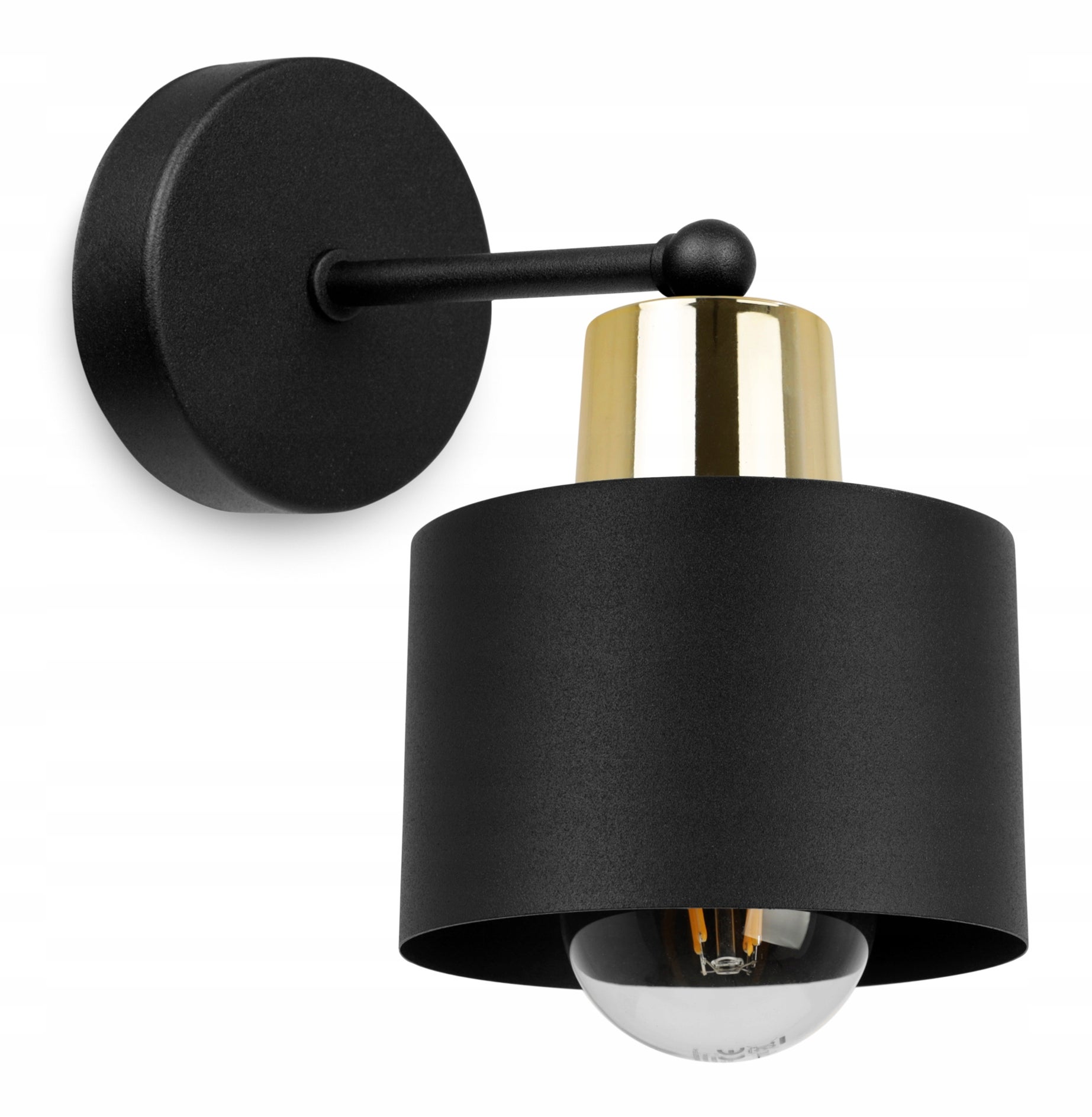 Lampa ścienna kinkiet Light Home LH Panta 1x E27 60W krótki czarny