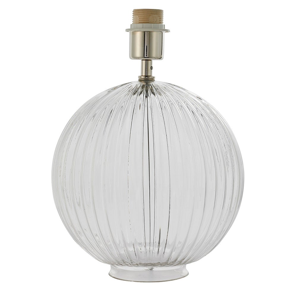 Podstawa lampy stołowej stylowa szklana kula niklowa ryflowana 1xE27 10W JEMMA Endon