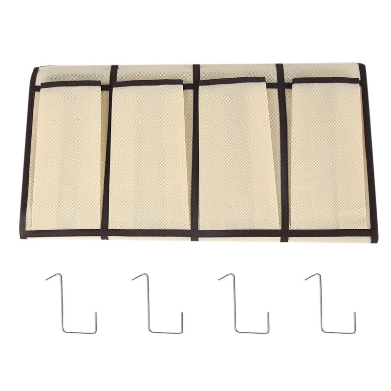 24-komorowy wielofunkcyjny organizer na wiszącą torbę na buty z włókniny (beżowy) 150*55 cm