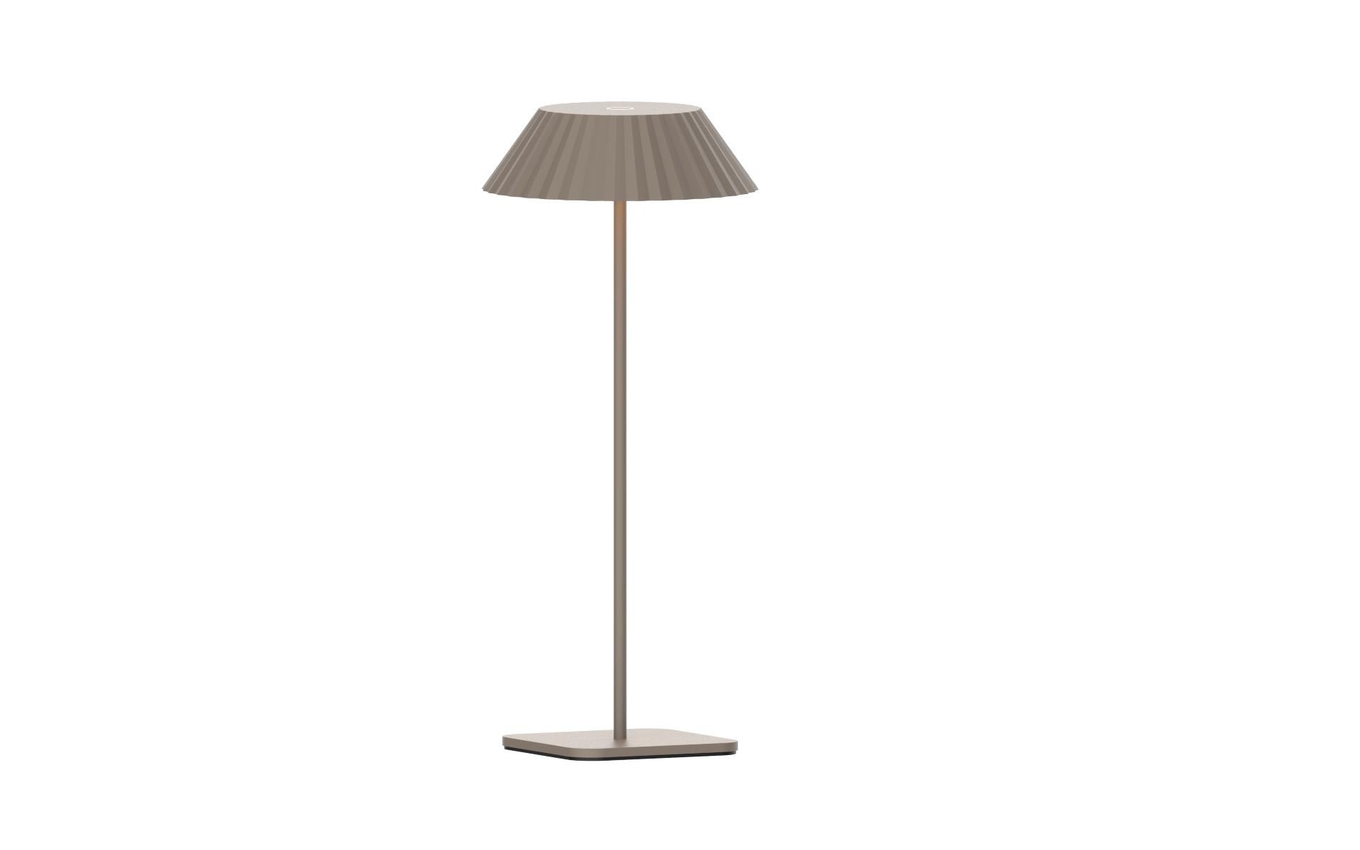Lampa stołowa LED ryflowana MUFFIN beżowa 2,2W ciepła 200lm metal wym:36x15,5x15,5cm IP44 Maxlight