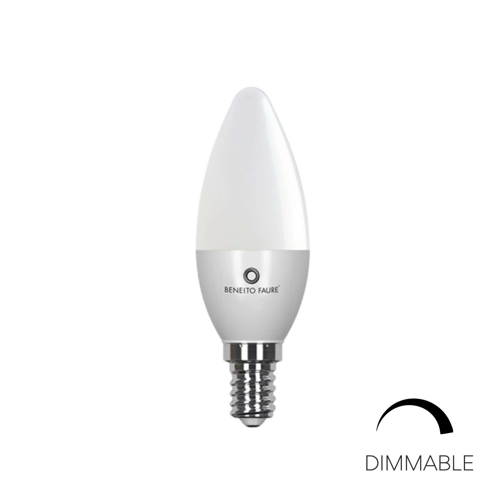 Żarówka LED Flama E14 5,5W 3000K 418lm 360° ściemnialna TRIAC – Beneito & Faure