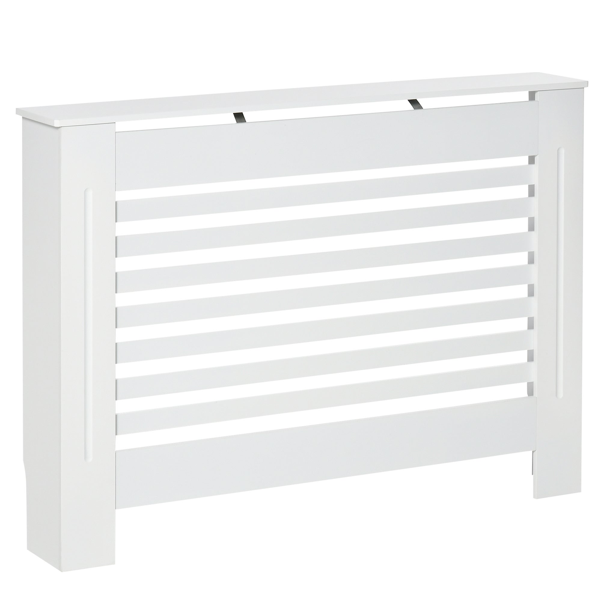 Radiator cover Radiator design z Lattes panel Szafka size: 112L x 19W x 81H cm MDF Biały