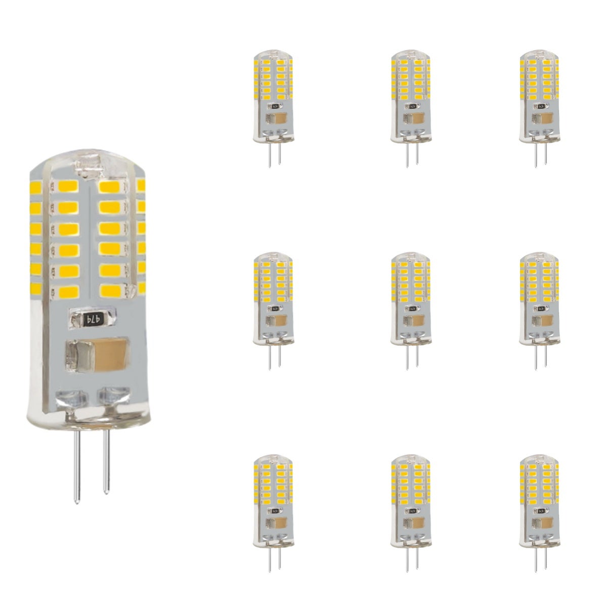 Koraliki LED, trzonek G4, koraliki kryształowe 220V 4W, światło białe, żarówka energooszczędna, rdzeń lampy, (10 sztuk)
