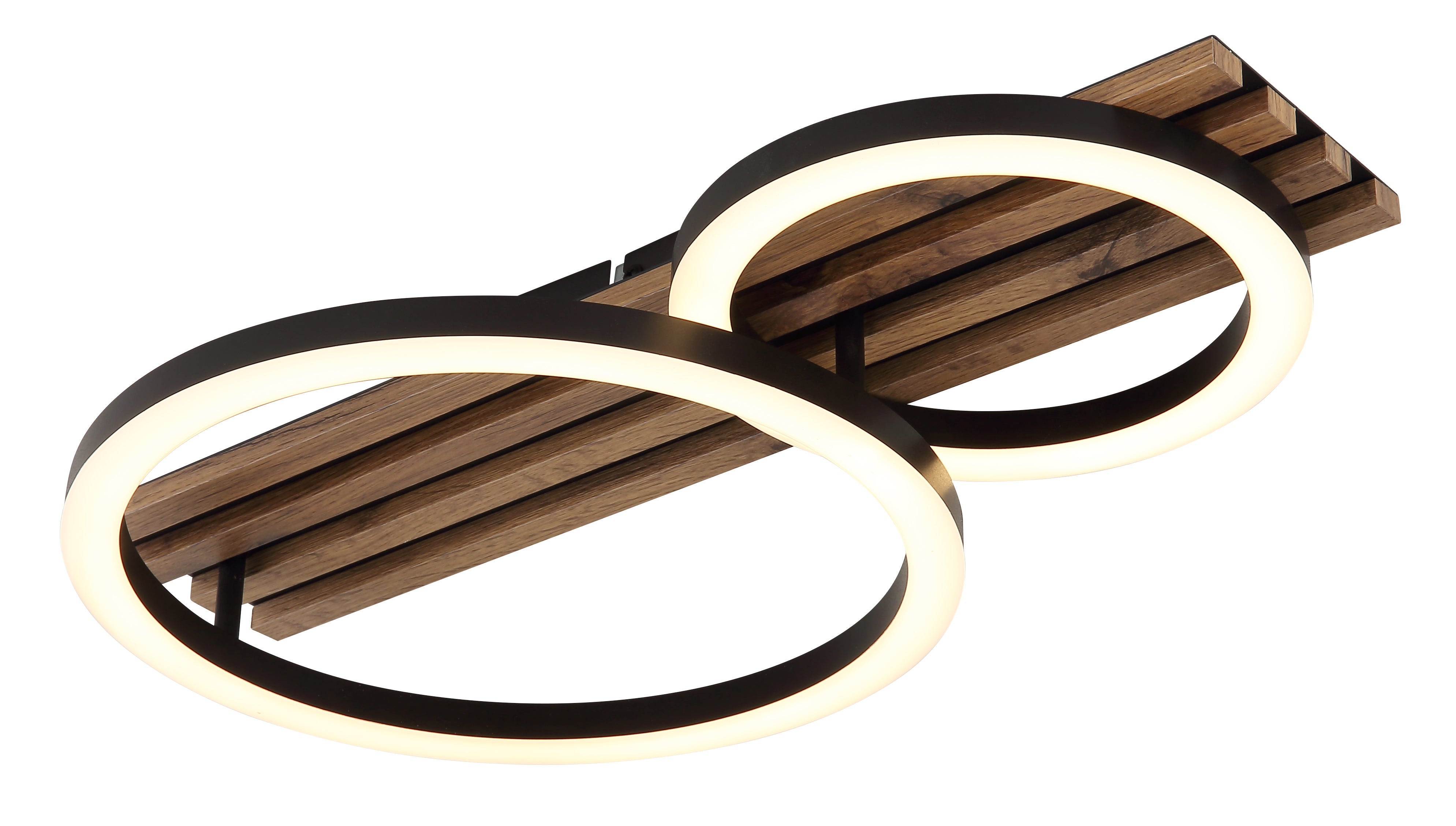 Matowa czarna metalowa lampa sufitowa, LED