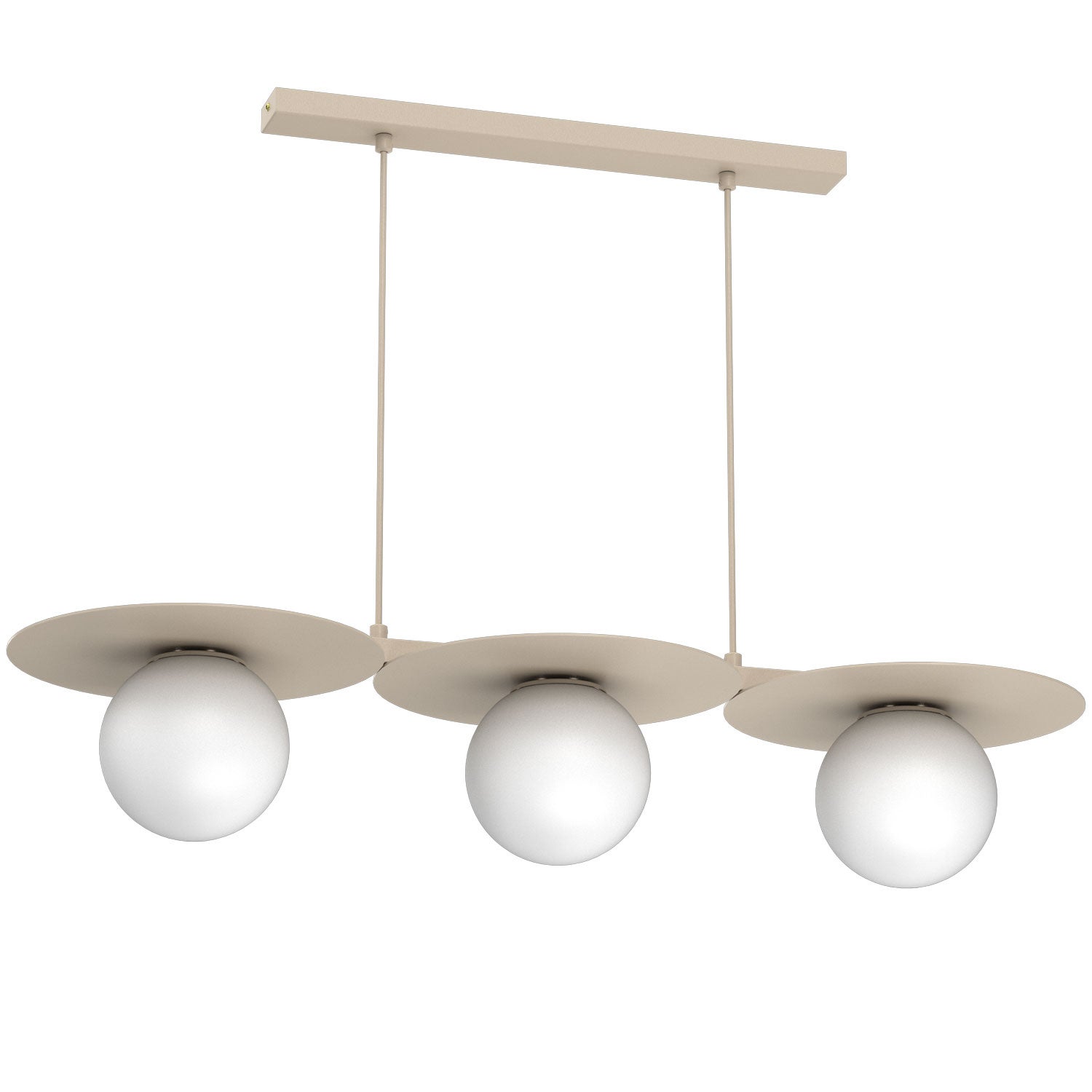 Lampa wisząca Flat beżowy 3xE27x15W metal wym:19x80x50cm IP20 Luminex