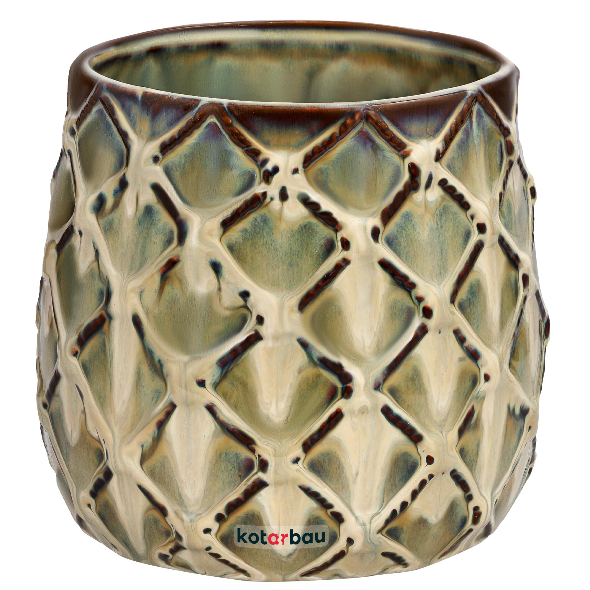 Doniczka ananas fi 145 donica osłonka ceramiczna ceramika ozdoba na kwiaty - KOTARBAU
