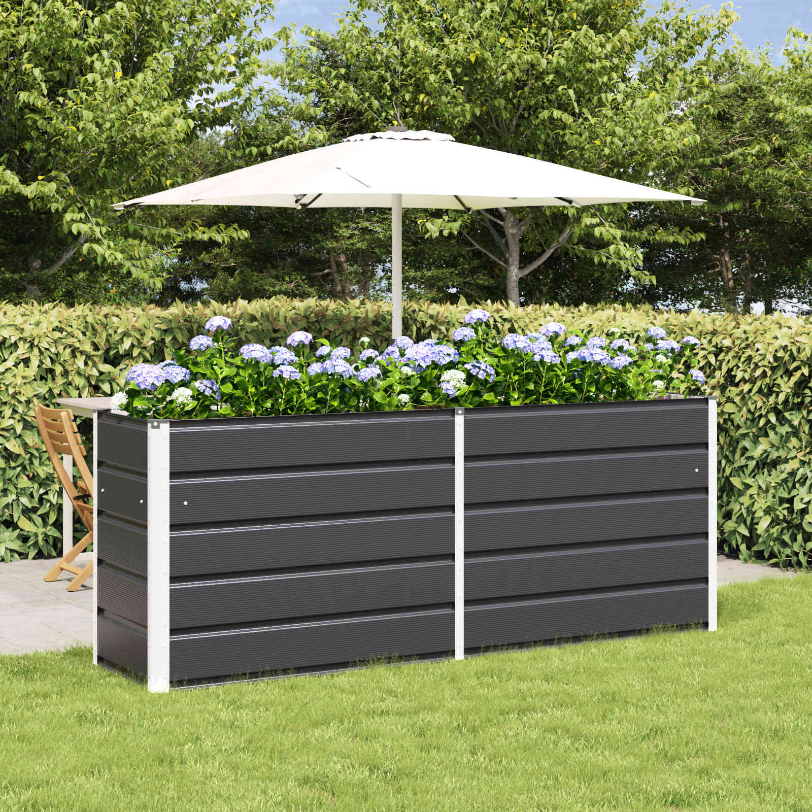 Donica Antracyt 195 x 50 x 75 cm Stal Galwanizowana vidaXL