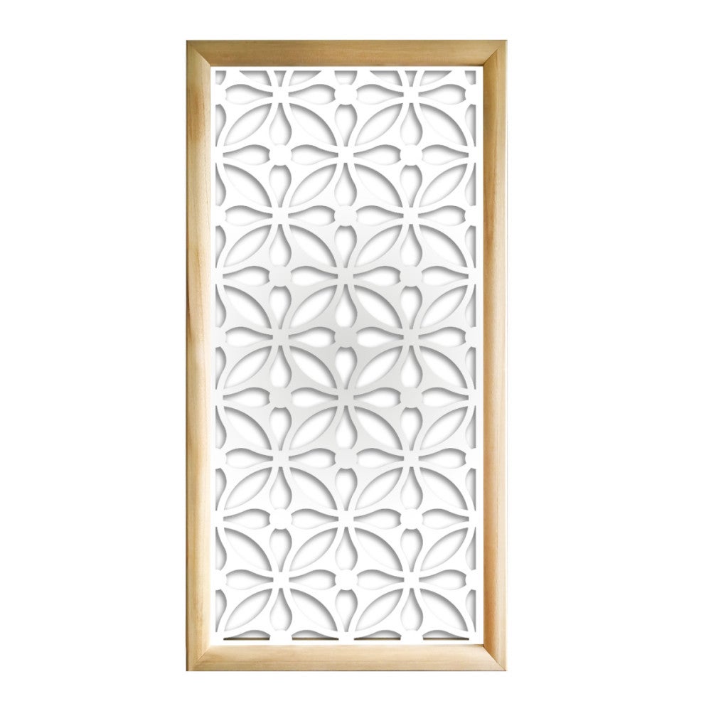 SAMURA - Prostokątne moduły dekoracyjne z drewna i PCV - Rozmiar 47x94 cm - Grubość 47 mm - Kolor wewnętrzny BIAŁY