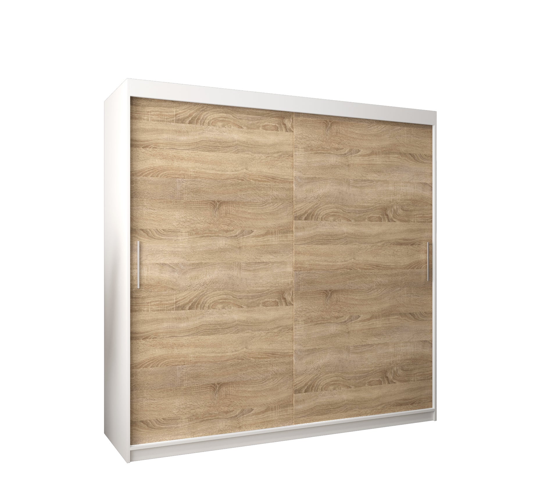 Szafa przesuwna garderoba TOKYO 200 x 62 x 200 cm Biały + Sonoma - Abiks Meble