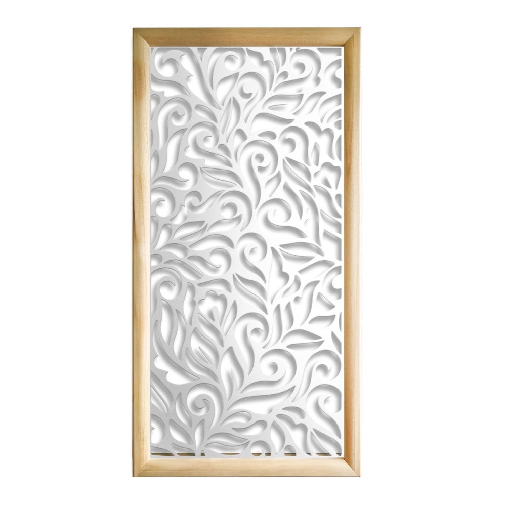 DECOR - Prostokątne moduły dekoracyjne z drewna i PCV - Rozmiar 73x148 cm - Grubość 64 mm - Kolor wewnętrzny BIAŁY
